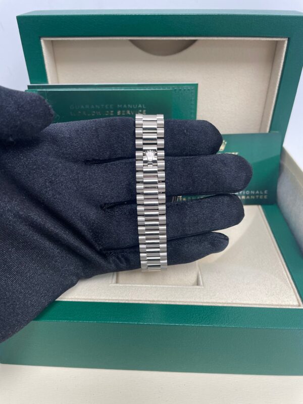 Rolex White Gold Datejust 31 Watch - Diamond Bezel - Mother-Of-Pearl Diamond Dial - President Bracelet (Reference #278289rbr) - Image 13
