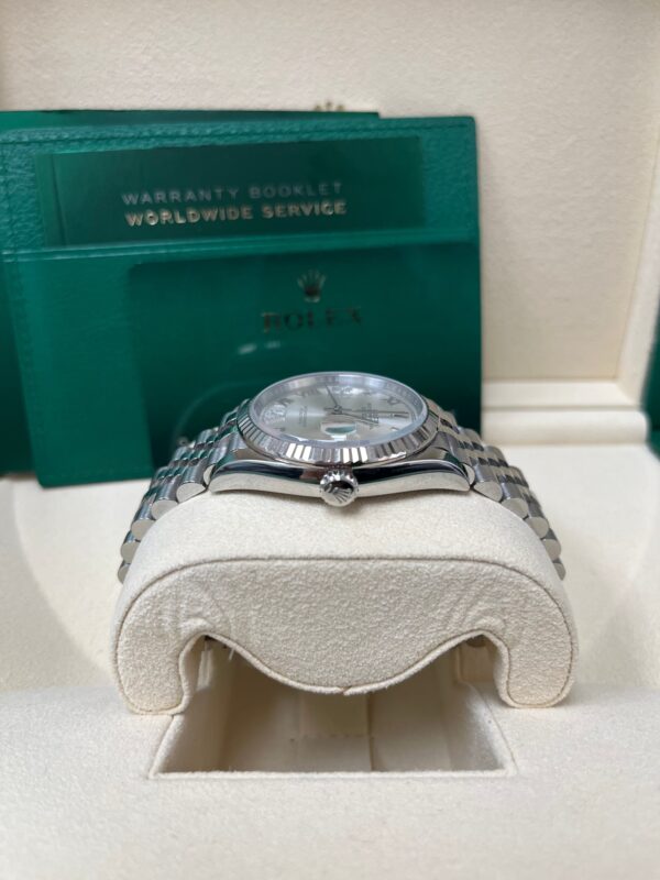 Rolex Datejust 36 Steel Datejust 36mm Fluted Bezel Silver Diamond Roman VI and IX Dial Jubilee 126234 - Image 7