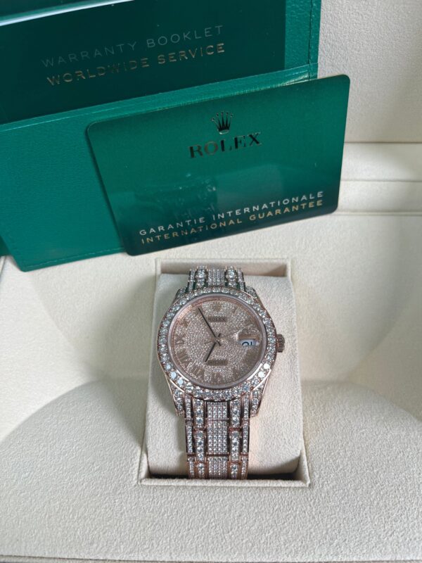Rolex Pearlmaster 39 Everose Gold Paved Diamond dial Diamond-set bezel Pearlmaster bracelet (Reference 86405RBR) - Image 4