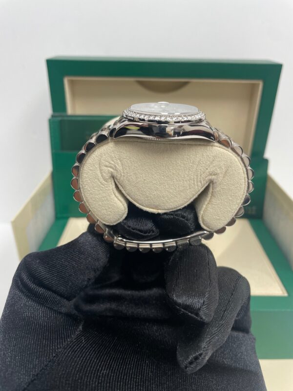 Rolex White Gold Datejust 31 Watch - Diamond Bezel - Mother-Of-Pearl Diamond Dial - President Bracelet (Reference #278289rbr) - Image 12