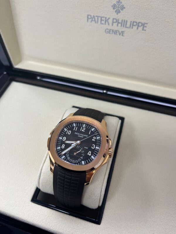 Patek Philippe Aquanaut Time Travel/ Rose Gold/ Chocolate Dial (Ref#5164R/001) - Image 9