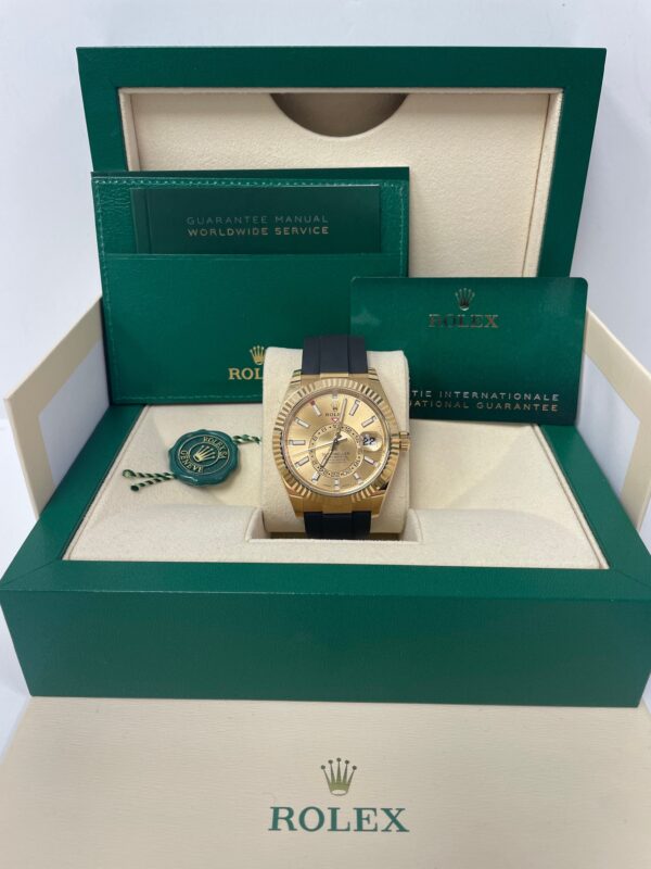 Rolex Sky-Dweller Yellow Gold - Champagne Index Dial - Oysterflex Bracelet -  (Ref# 326238) - Image 2