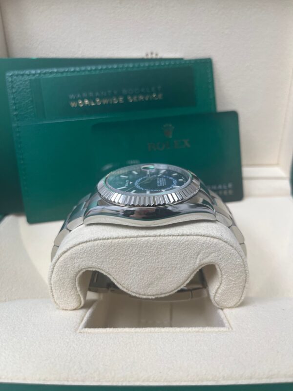 Rolex Sky-Dweller White Rolesor - Blue Index Dial - Oyster Bracelet (Ref# 326934) - Image 7