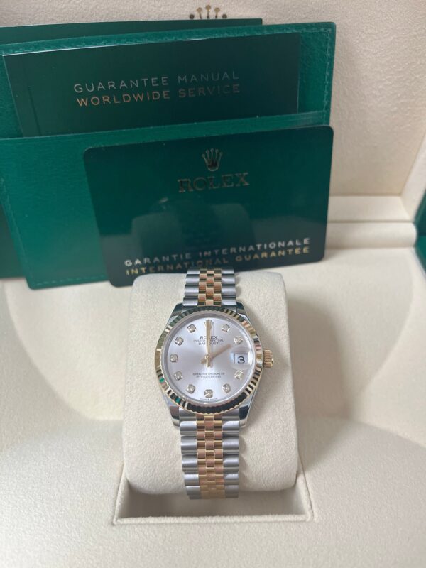 Rolex Datejust 31 Steel and Yellow Gold Datejust 31mm - Fluted Bezel - Silver Diamond Dial - Jubilee 278273 - Image 7