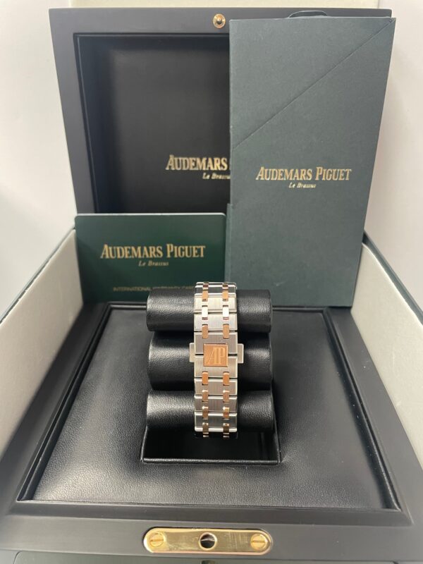 Audemars Piguet Royal Oak Selfwinding Rose Gold and Steel White Dial 37mm Ladies Watch (Reference #15450SR.OO.1256SR.01) - Image 4