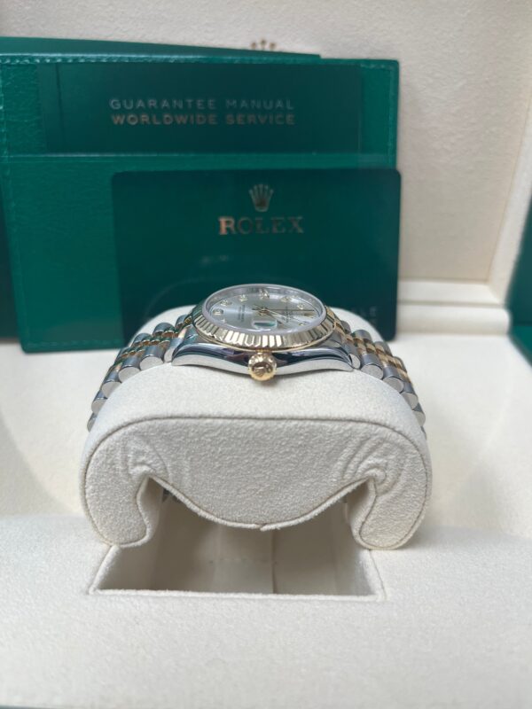 Rolex Datejust 31 Steel and Yellow Gold Datejust 31mm - Fluted Bezel - Silver Diamond Dial - Jubilee 278273 - Image 8