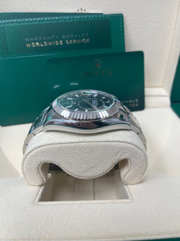 Rolex Sky-Dweller 18k White Gold 42mm Black Dial - Steel Bracelet (Ref# 326934) - Image 12