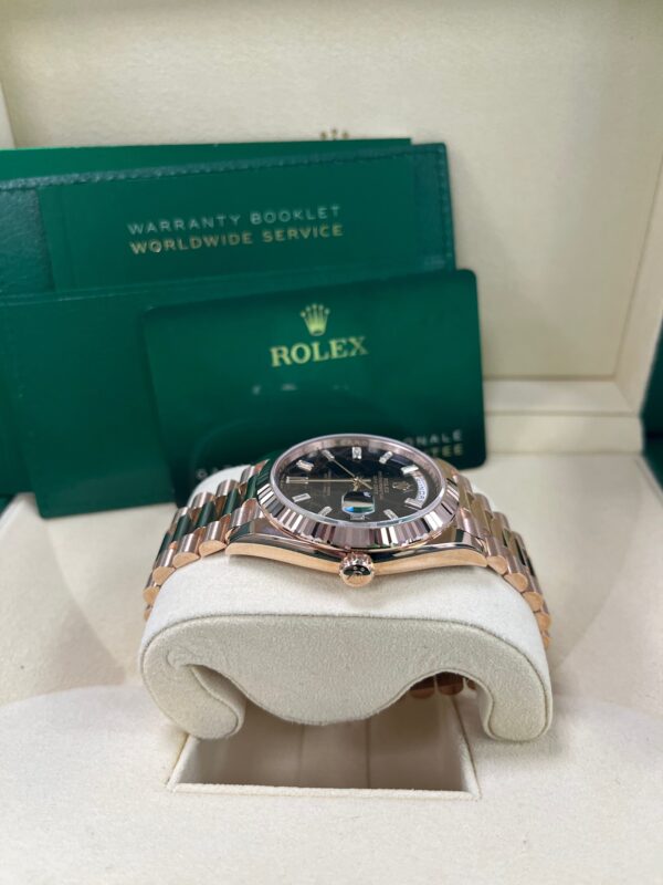 Rolex Day-Date 40 Fluted Bezel - Eisenkiesel Diamond Dial - President Bracelet 228235 - Image 6