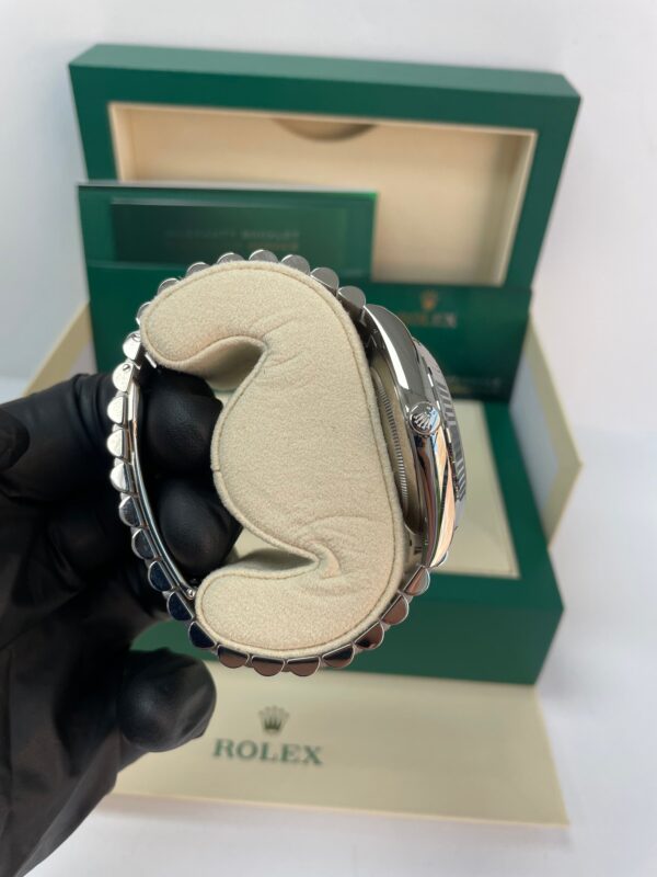 Rolex Day-Date 40 White Gold - White Roman Dial - Fluted Bezel - President Bracelet (Ref: 228239) - Image 4