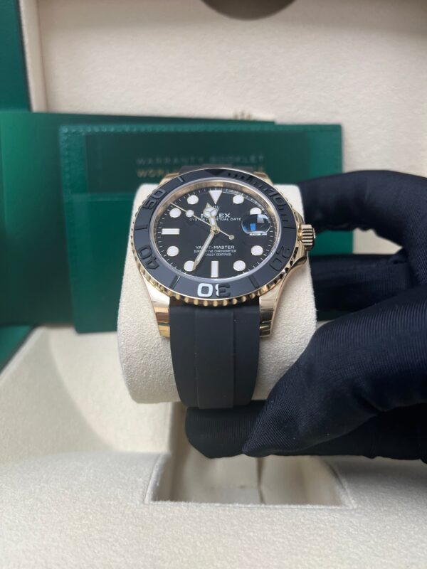 Rolex Yacht-Master 42 Yellow Gold Yacht-Master 42 Watch - Black Dial - Oysterflex Strap 226658 - Image 5