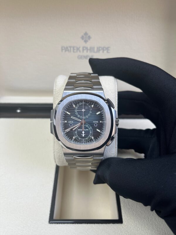 Patek Philippe Nautilus 40 mm Steel Nautilus Travel Time Chronograph Blue Dial 5990/1A-011 - Image 2