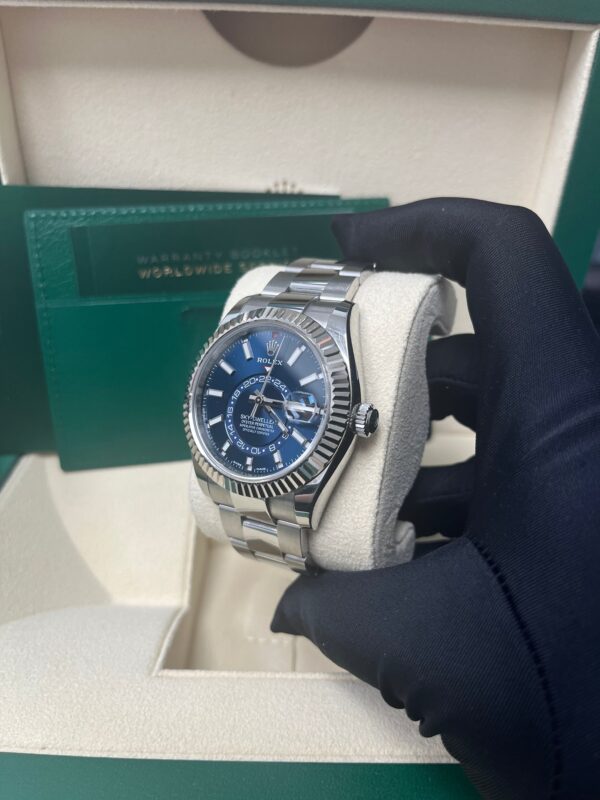 Rolex Sky-Dweller White Rolesor - Blue Index Dial - Oyster Bracelet (Ref# 326934) - Image 10