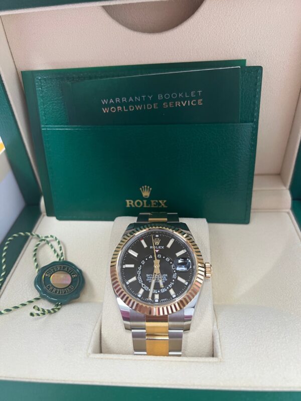 Rolex Sky-Dweller Two-Tone Yellow Gold - Black Index Dial - Oyster Bracelet (Ref# 326933) - Image 2