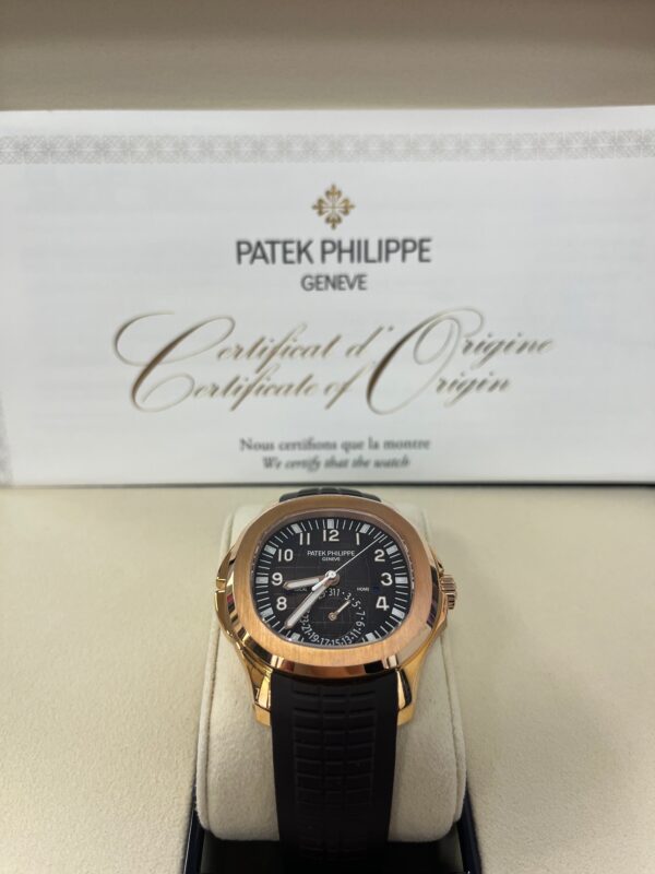 Patek Philippe Aquanaut Time Travel/ Rose Gold/ Chocolate Dial (Ref#5164R/001) - Image 13