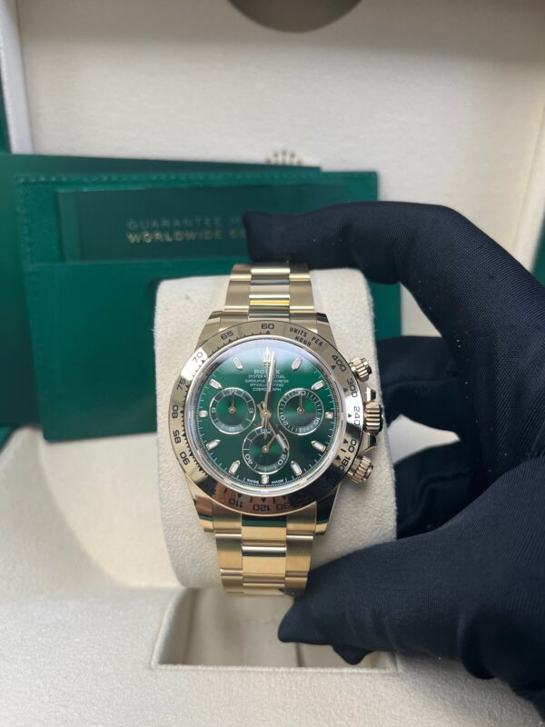 Rolex 'John Mayer' Daytona Cosmograph | Green Dial, Yellow Gold (Ref#116508) - Image 8