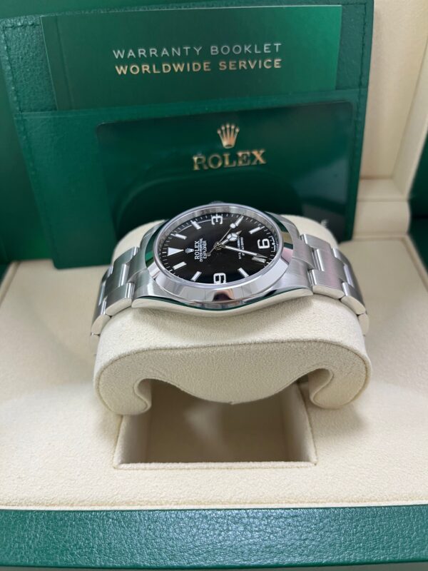Rolex Explorer Oystersteel 40 Watch Smooth Bezel Black Index Arabic Dial Oyster Bracelet 224270 - Image 2