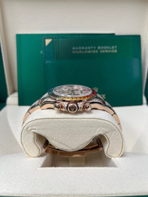 Rolex Cosmograph Everose Daytona Factory Diamond Rainbow Edition Ref# 116595RBOW) - Image 5