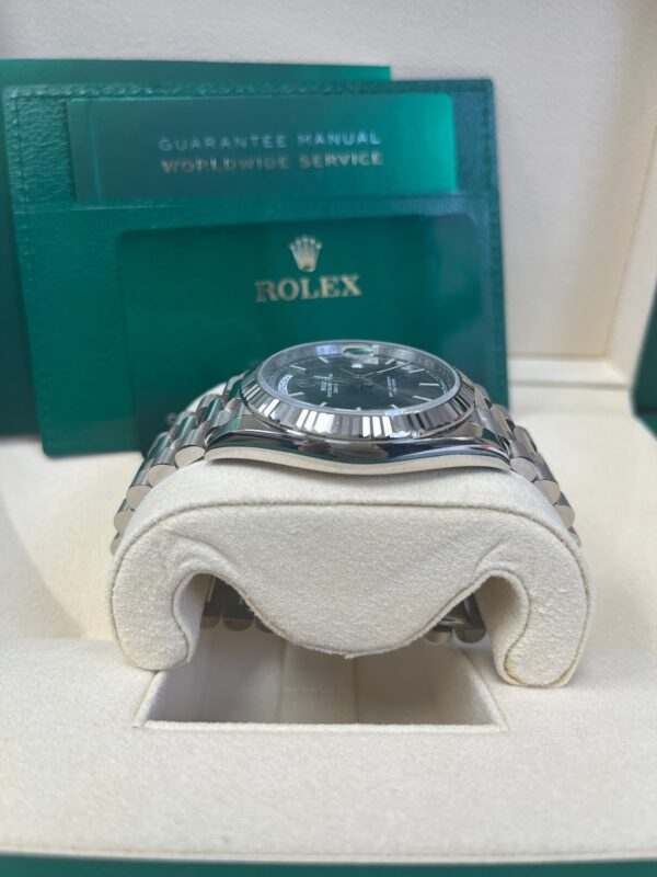 Rolex Day-Date 40 White Gold - Slate Dial - Fluted Bezel - President Bracelet (Ref: 228239) - Image 3
