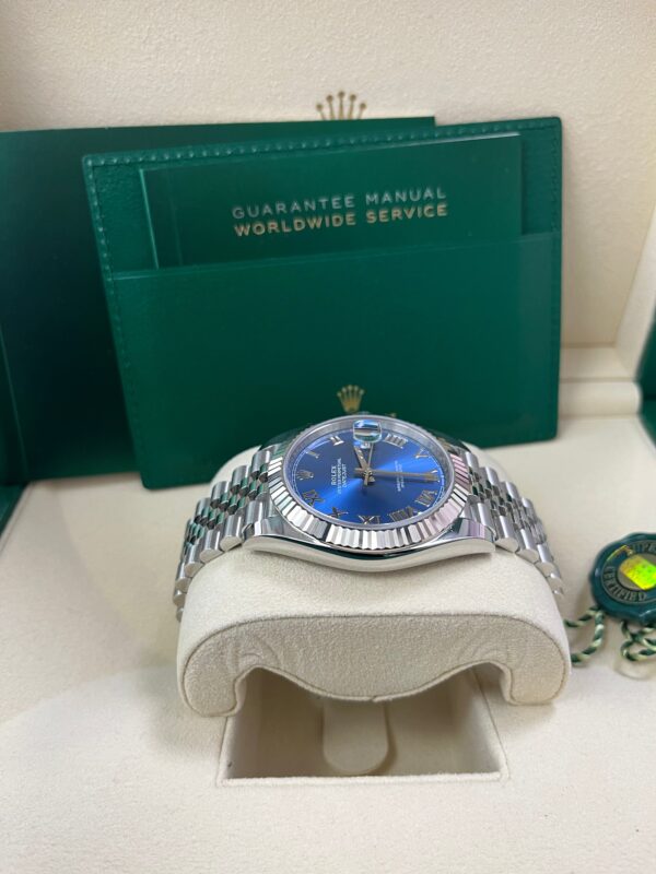 Rolex Datejust 41 Two-Tone White Gold & Steel - Blue Roman Dial - Fluted Bezel (Ref# 126334) - Image 2