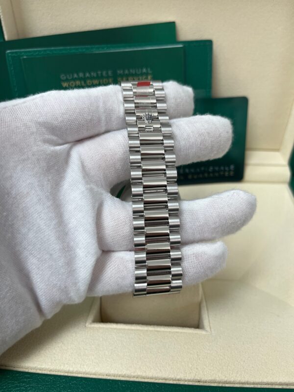 Rolex Day-Date 40mm Platinum/ Grey Dial Smooth Bezel Index Dial (Reference 228206) - Image 7