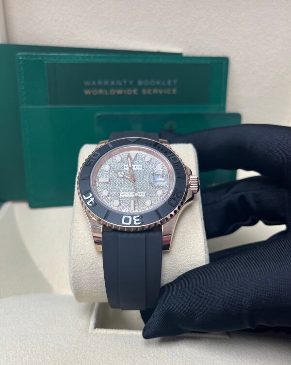 Rolex Yacht-Master 40 Rose Gold Pave Diamond Dial 126655 - Image 6