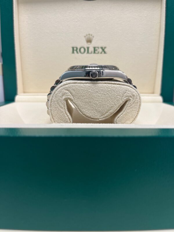 Rolex Day-Date II 18kt White Gold Rolex President Blue Wave Dial Watch (Ref 218239BLWAP) - Image 4