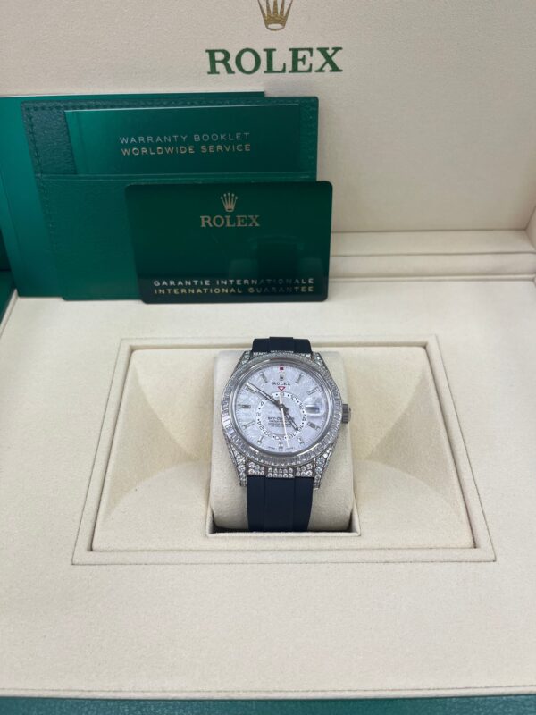 Rolex Sky-Dweller Meteorite Diamonds Baguette Dial Factory Diamonds (Reference # 326259tbr) - Image 10