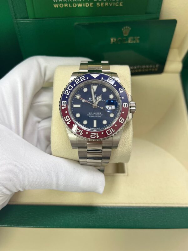 Rolex GMT-Master II - 40mm White Gold "Pepsi" - Blue Dial - Oyster Bracelet (Ref#126719BLRO) - Image 8
