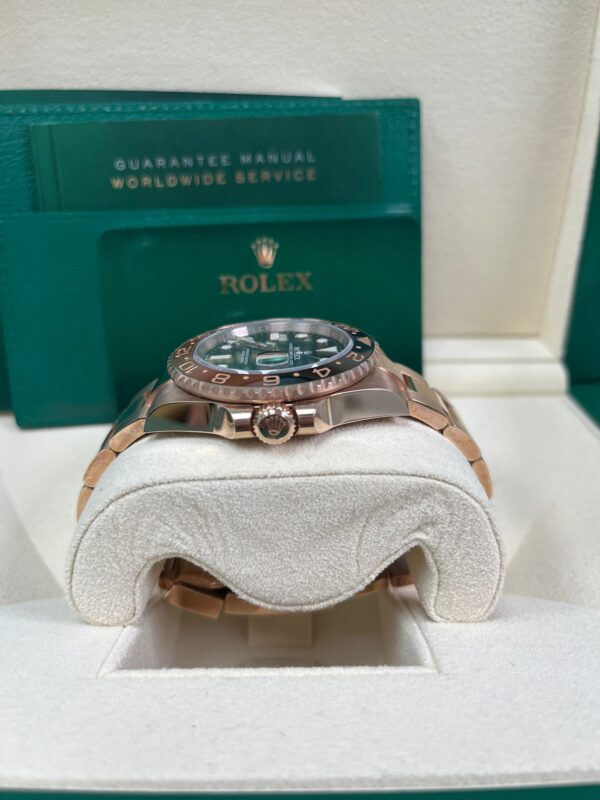 Rolex GMT-Master II 18K Everose Rose Gold - "The Rootbeer" - Black and Brown Bezel - Oyster Bracelet (Ref# 126715CHNR) - Image 6