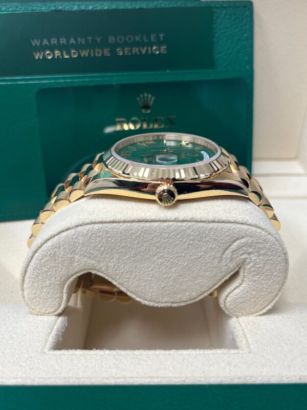 Rolex Day-Date 40 Yellow Gold Green Roman Dial  228238 - Image 10