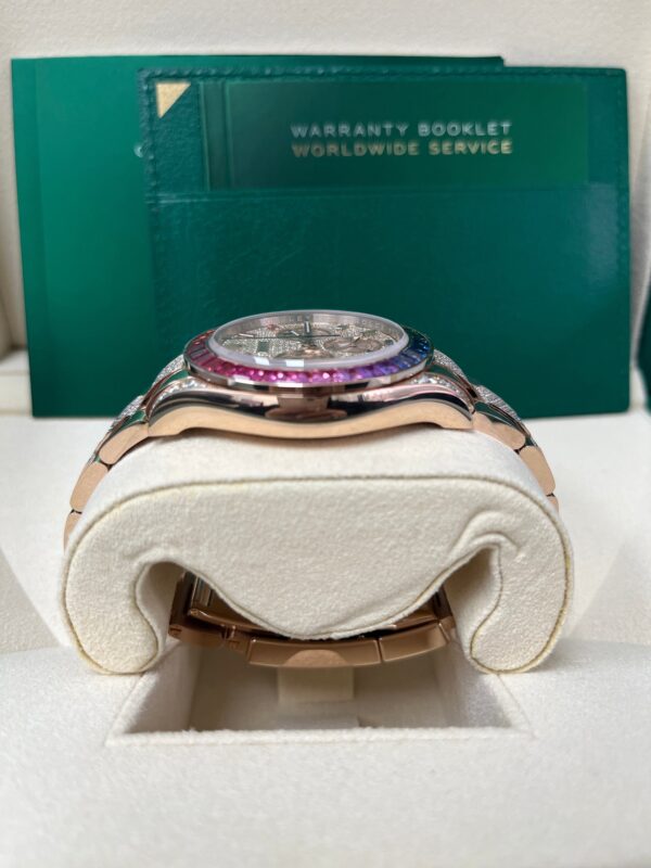 Rolex Cosmograph Everose Daytona Factory Diamond Rainbow Edition Ref# 116595RBOW) - Image 6