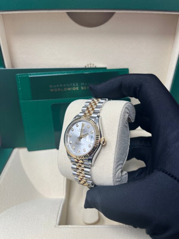 Rolex Datejust 31 Steel and Yellow Gold Datejust 31mm - Fluted Bezel - Silver Diamond Dial - Jubilee 278273 - Image 2