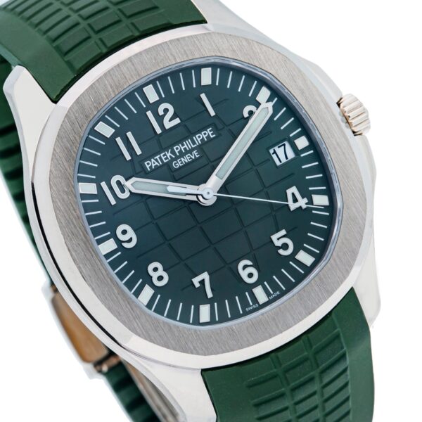 Patek Philippe Aquanaut - White Gold - Khaki Green Embossed Dial (Ref# 5168G-010) - Image 11