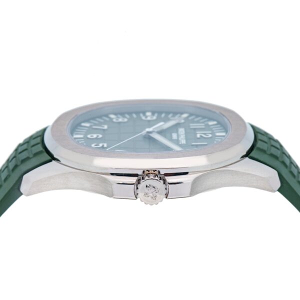 Patek Philippe Aquanaut - White Gold - Khaki Green Embossed Dial (Ref# 5168G-010) - Image 12