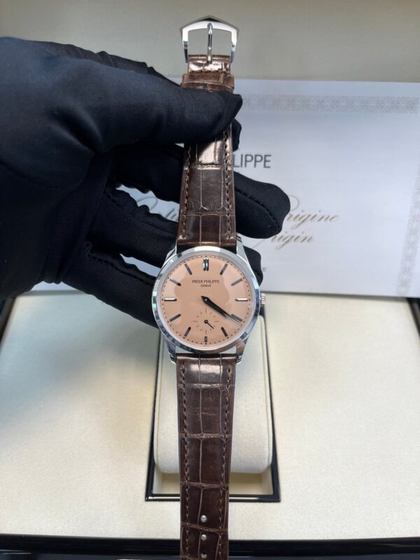 Patek Philippe Calatrava New 2025 Release 6196P Calatrava Salmon Dial Platinum - Image 8