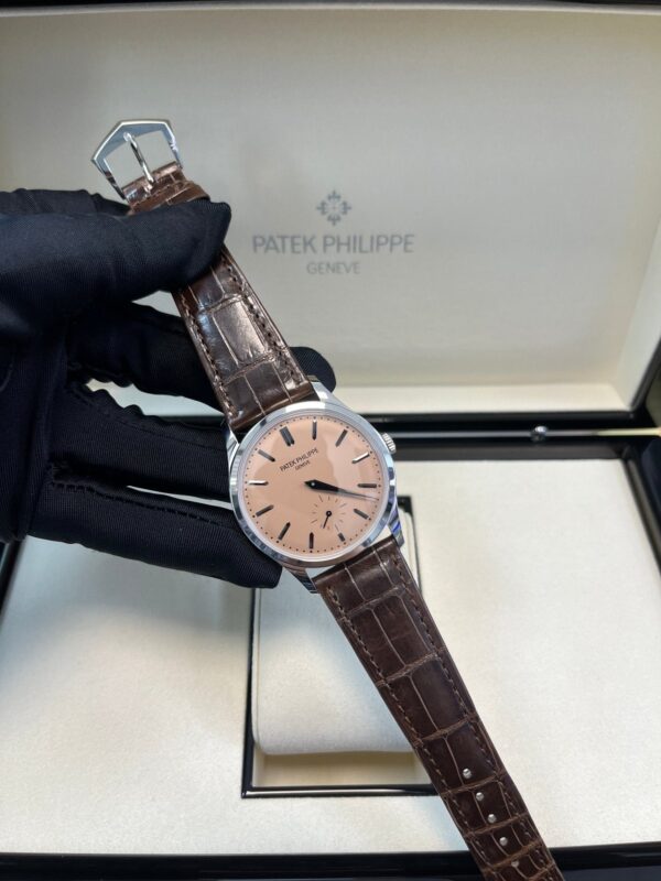 Patek Philippe Calatrava New 2025 Release 6196P Calatrava Salmon Dial Platinum - Image 6