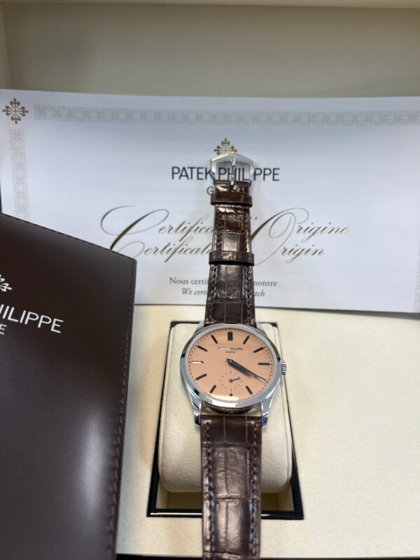 Patek Philippe Calatrava New 2025 Release 6196P Calatrava Salmon Dial Platinum - Image 7