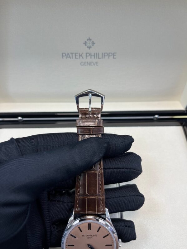 Patek Philippe Calatrava New 2025 Release 6196P Calatrava Salmon Dial Platinum - Image 9