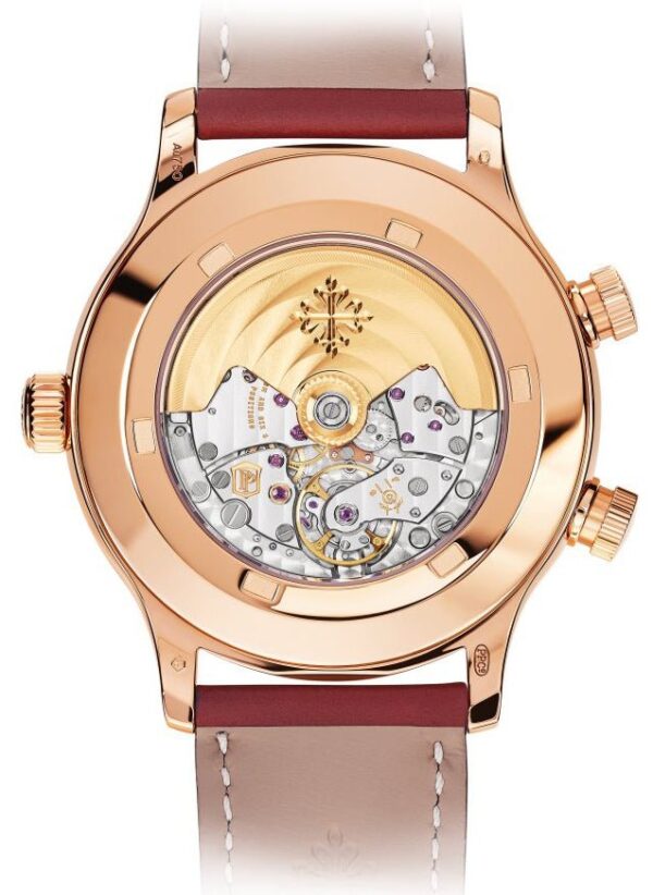Patek Philippe Calatrava Pilot Travel Time Rose Gold/ Brown Sunburst Dial (Ref#5524R-001) - Image 2