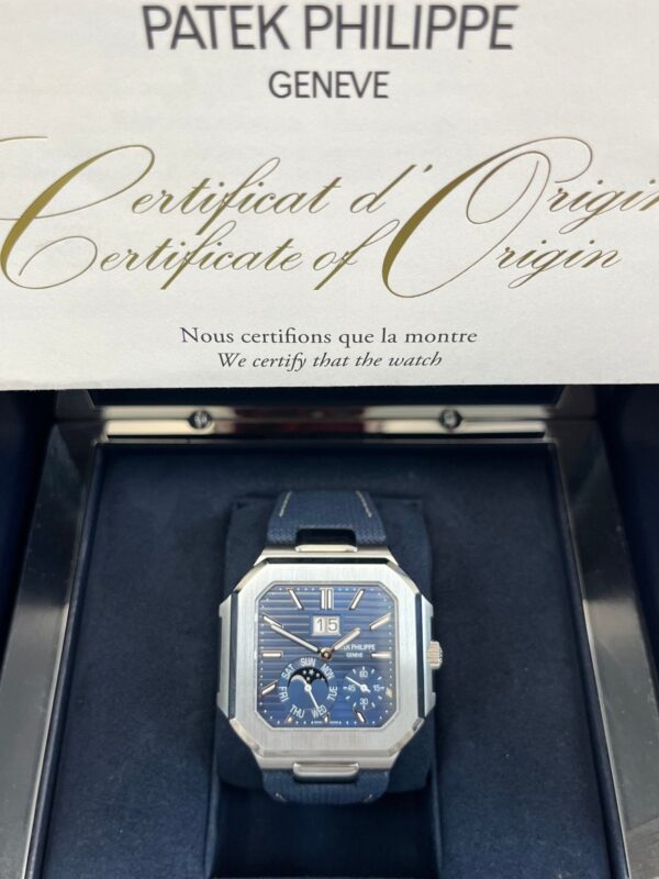 Patek Philippe Cubitus Platinum Case Sunburst Blue Dial 5822P-001 - Image 12