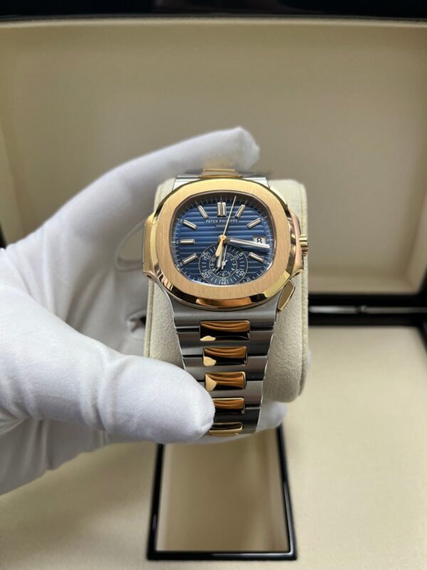 Patek Philippe Nautilus 40.5mm Two Tone Blue Gradient Dial (Ref # 5980/1AR-001) - Image 11