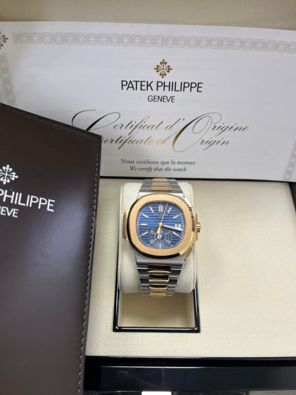Patek Philippe Nautilus 40.5mm Two Tone Blue Gradient Dial (Ref # 5980/1AR-001) - Image 4