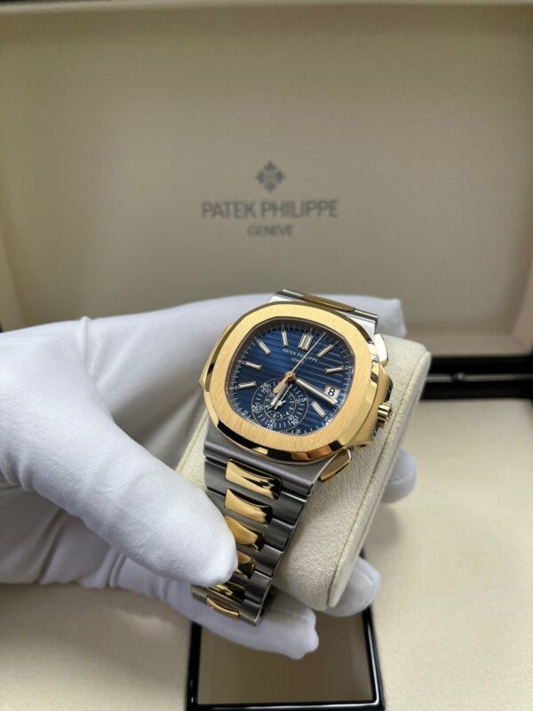 Patek Philippe Nautilus 40.5mm Two Tone Blue Gradient Dial (Ref # 5980/1AR-001) - Image 3
