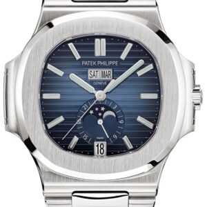 Patek Philippe Nautilus Annual Calendar Stainless Steel with Blue Dial/ Moon Phase (Ref#5726/1A-014)