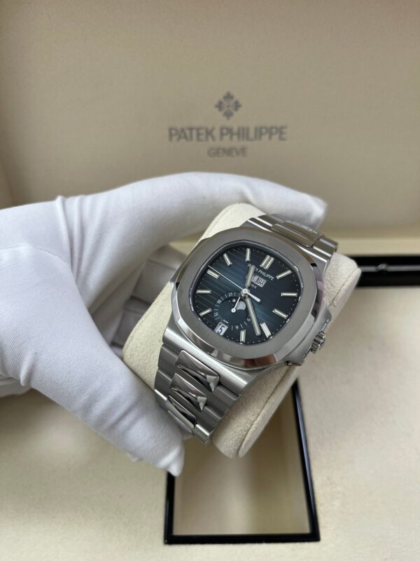 Patek Philippe Nautilus Annual Calendar Stainless Steel with Blue Dial/ Moon Phase (Ref#5726/1A-014) - Image 5
