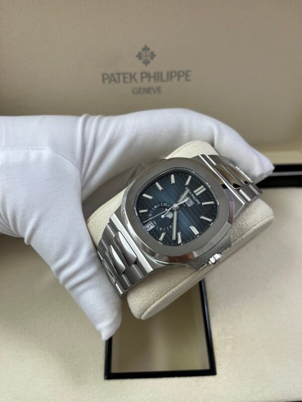 Patek Philippe Nautilus Annual Calendar Stainless Steel with Blue Dial/ Moon Phase (Ref#5726/1A-014) - Image 4