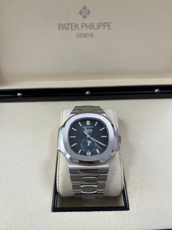 Patek Philippe Nautilus Annual Calendar Stainless Steel with Blue Dial/ Moon Phase (Ref#5726/1A-014) - Image 8