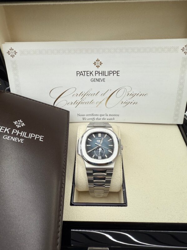 Patek Philippe Nautilus Annual Calendar Stainless Steel with Blue Dial/ Moon Phase (Ref#5726/1A-014) - Image 12