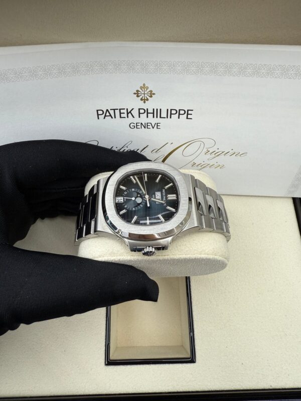 Patek Philippe Nautilus Annual Calendar Stainless Steel with Blue Dial/ Moon Phase (Ref#5726/1A-014) - Image 15