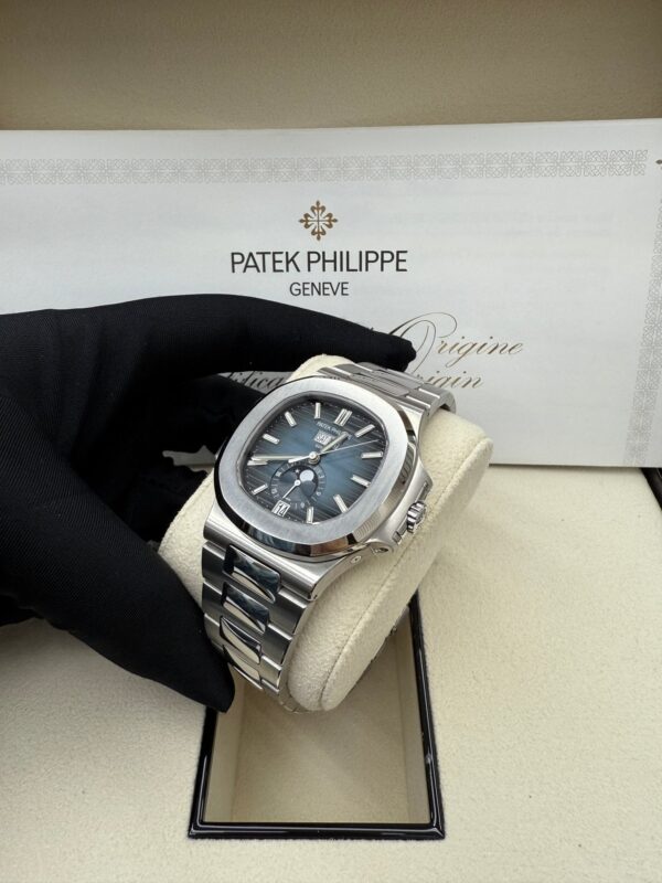 Patek Philippe Nautilus Annual Calendar Stainless Steel with Blue Dial/ Moon Phase (Ref#5726/1A-014) - Image 8